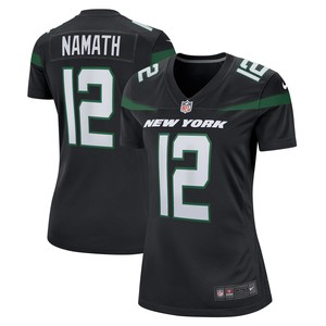 Joe Namath New York Jets Womens Retired Player Jersey - Black Nfl