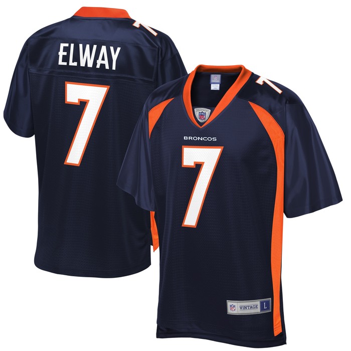 John Elway Denver Broncos Nfl Pro Line Replica Retired Player Jersey - Navy Nfl