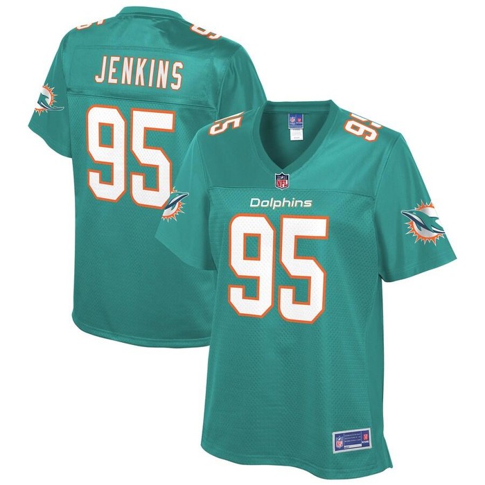 John Jenkins Miami Dolphins Nfl Pro Line Womens Player Jersey - Aqua