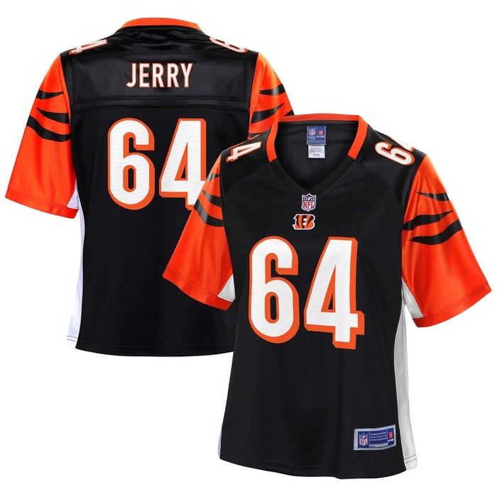 John Jerry Cincinnati Bengals Nfl Pro Line Womens Player Jersey - Black - Cocomos