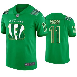 John Ross Cincinnati Bengals #11 Jersey St. Patricks Day Kelly Green Lucky - Men