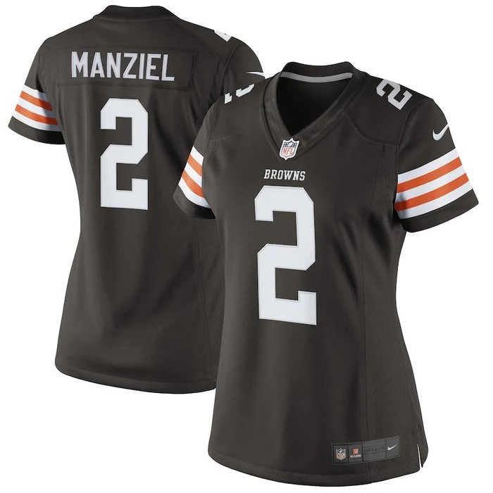 Johnny Manziel Cleveland Browns Historic Logo Nike Womens Game Jersey - Brown-