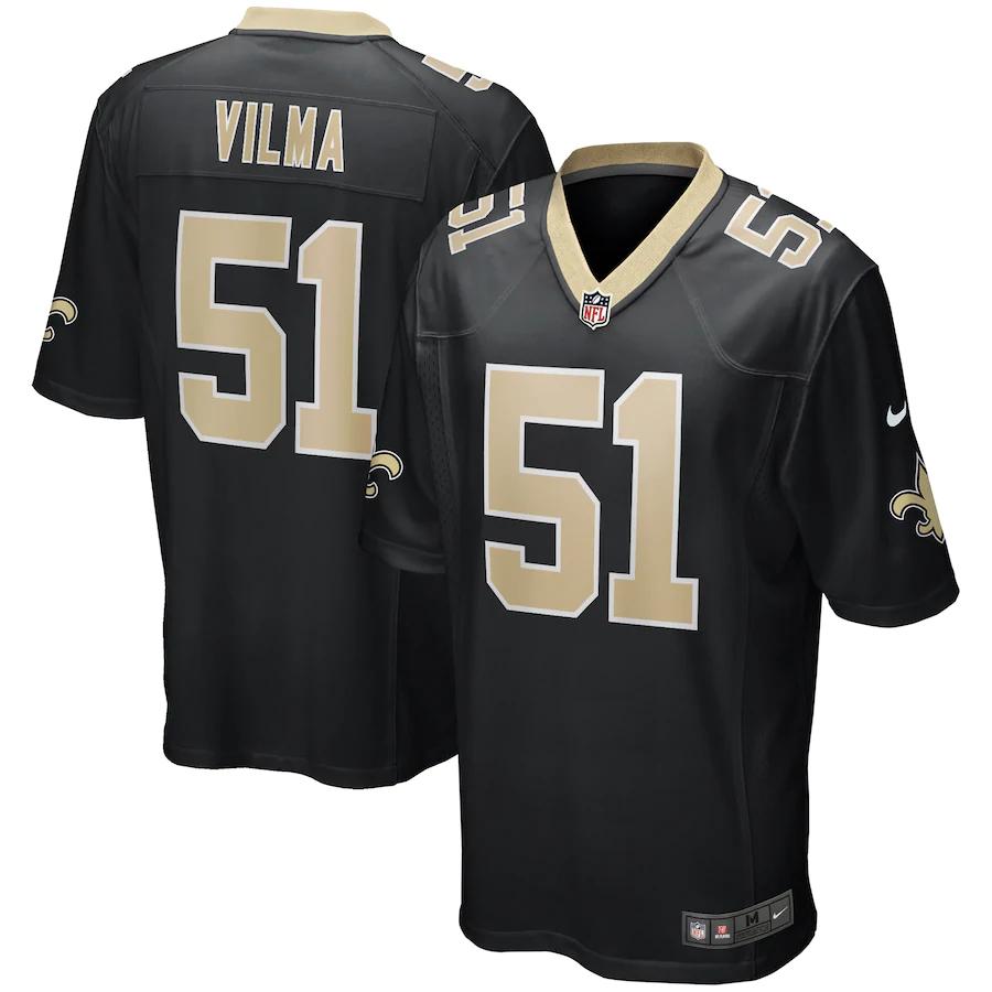 Jonathan Vilma New Orleans Saints Nike Game Retired Player Jersey - Black - Cocomos