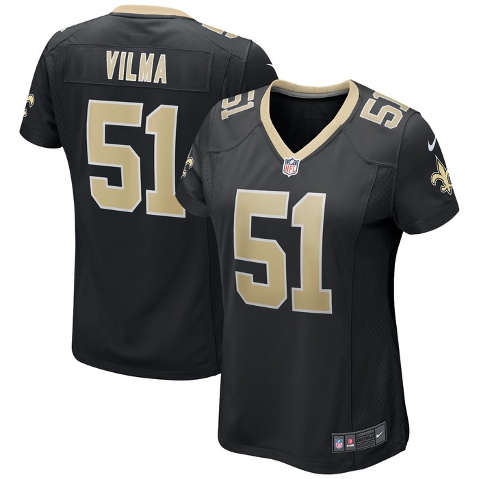 Jonathan Vilma New Orleans Saints Womens Game Retired Player Jersey - Black Nfl