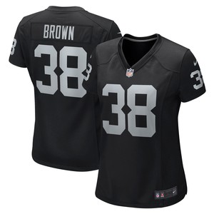 Jordan Brown Las Vegas Raiders Womens Game Jersey - Black Nfl