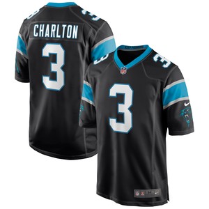 Joseph Charlton Carolina Panthers Game Jersey - Black Nfl