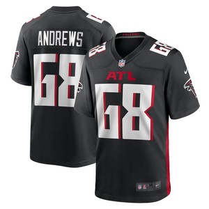 Josh Andrews Atlanta Falcons Game Player Jersey - Black Nfl