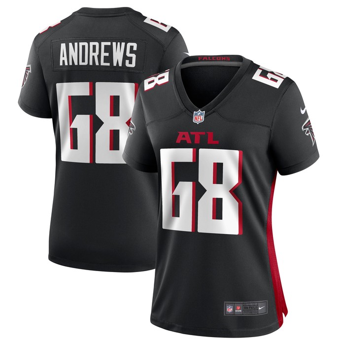 Josh Andrews Atlanta Falcons Womens Game Player Jersey - Black Nfl