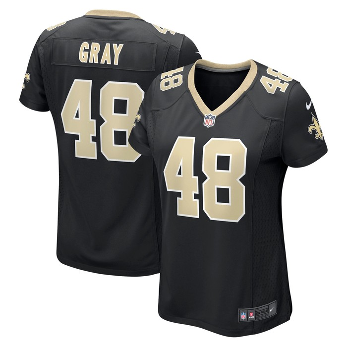 J.t. Gray New Orleans Saints Womens Game Jersey - Black Nfl