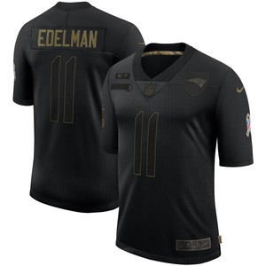 Julian Edelman New England Patriots 2020 Salute To Service Limited Jersey - Black