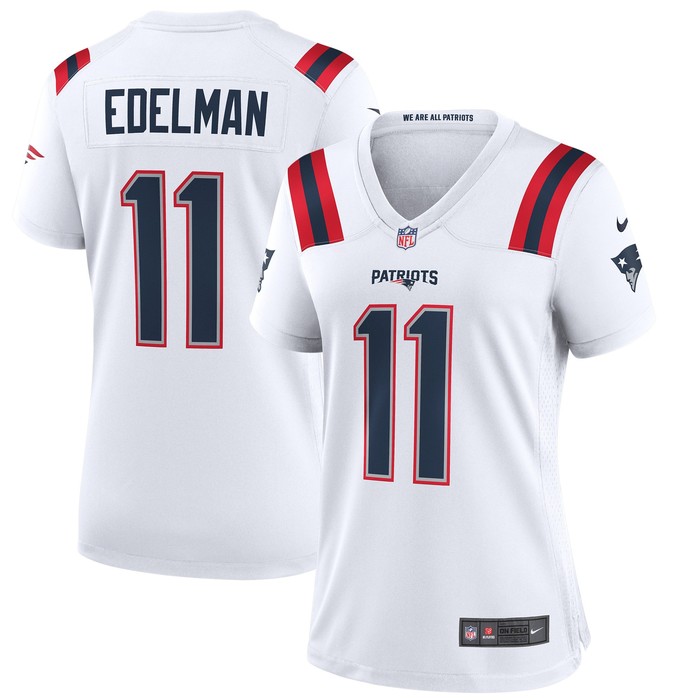 Julian Edelman New England Patriots Womens Team Game Jersey White Nfl