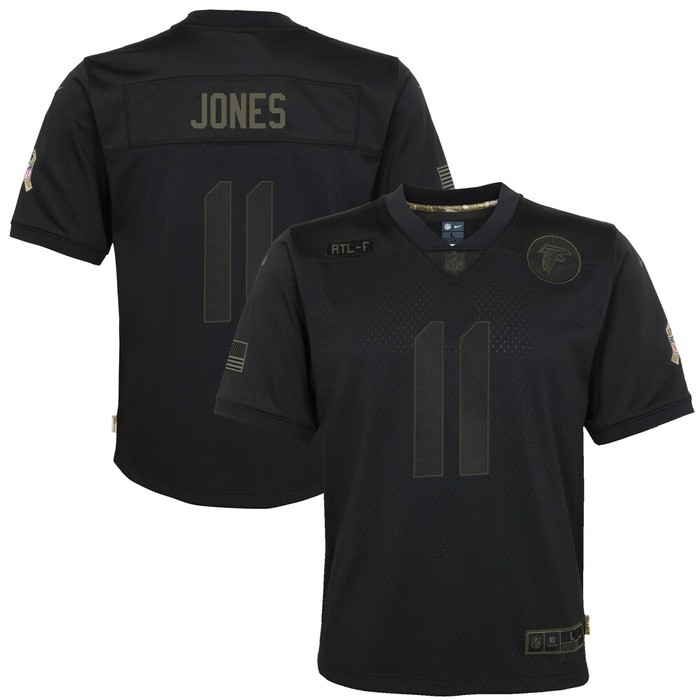 Julio Jones Atlanta Falcons Youth 2020 Salute To Service Game Jersey - Black