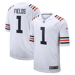 Justin Fields Chicago Bears Alternate Game Jersey - White Nfl