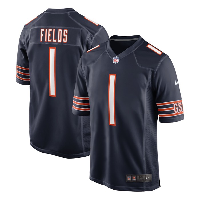 Justin Fields Chicago Bears Game Jersey - Navy Nfl