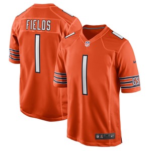 Justin Fields Chicago Bears Player Game Jersey Orange Nfl - Cocomos