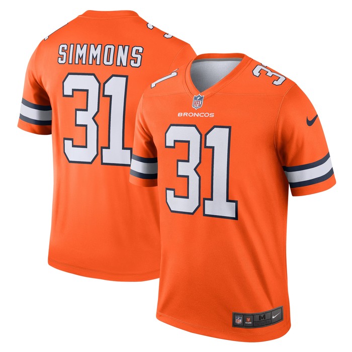 Justin Simmons Denver Broncos Alternate Legend Jersey - Orange Nfl