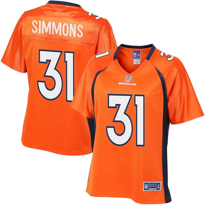 Justin Simmons Denver Broncos Nfl Pro Line Womens Player Jersey - Orange