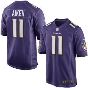 Kamar Aiken Baltimore Ravens Nike Game Jersey - Purple