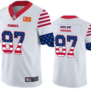 Kansas City Chiefs 87 White Throwback Flag Jersey