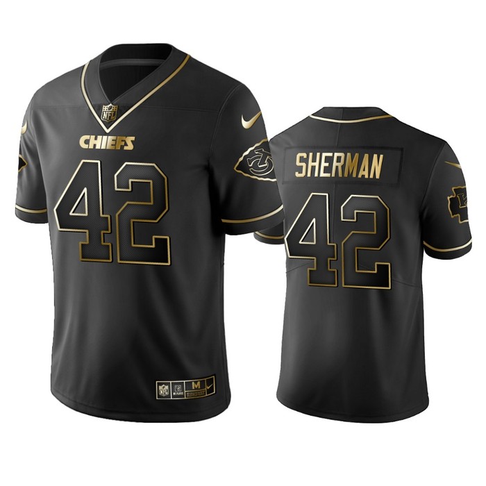 Kansas City Chiefs Anthony Sherman Black Golden Edition 2019 Vapor Untouchable Limited Jersey - Mens - Cocomos