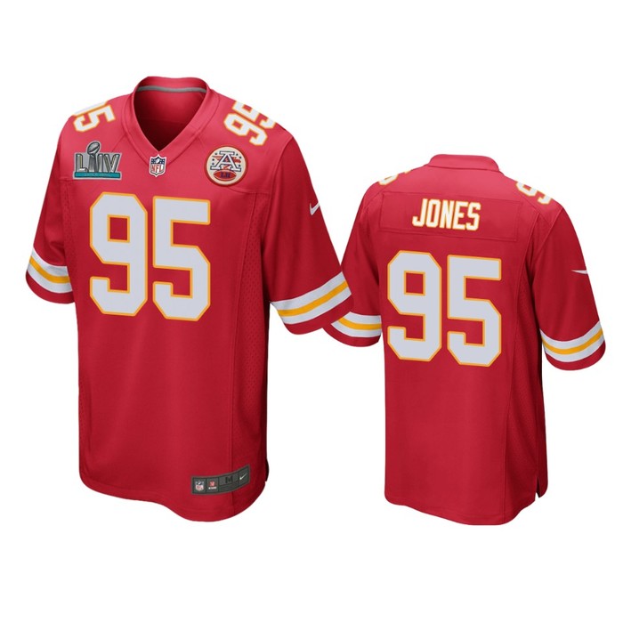 Kansas City Chiefs Chris Jones Red Super Bowl Liv Game Jersey