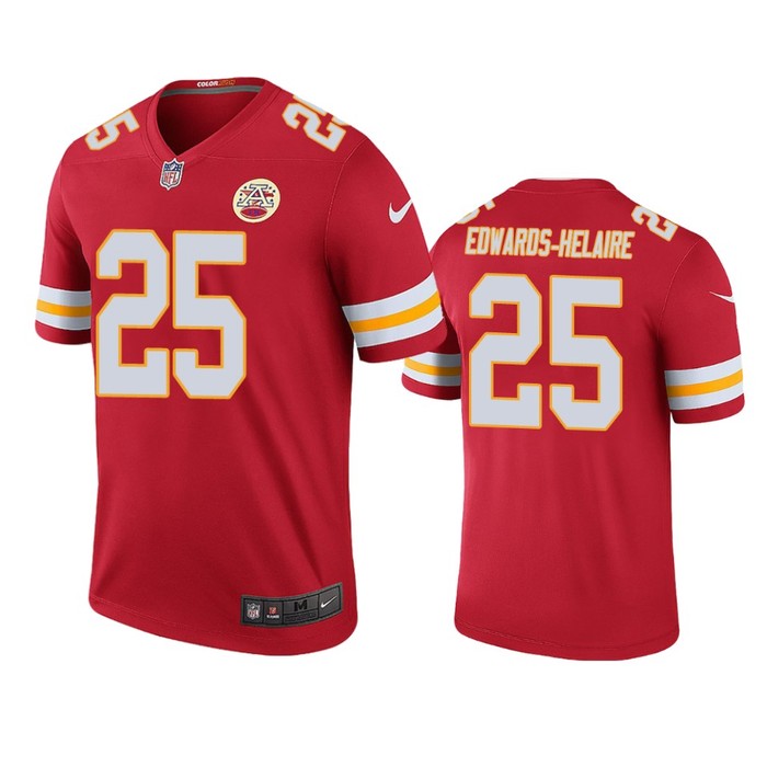 Kansas City Chiefs Clyde Edwards-helaire Red Color Rush Legend Jersey - Mens