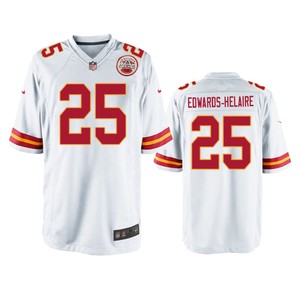 Kansas City Chiefs Clyde Edwards-helaire White 2020 Nfl Draft Game Jersey