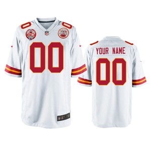 Kansas City Chiefs Custom White 60th Anniversary Game Jersey