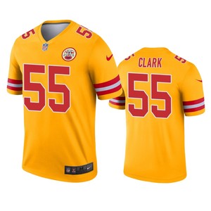 Kansas City Chiefs Frank Clark Gold Inverted Legend Jersey