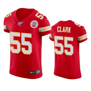 Kansas City Chiefs Frank Clark Red 100th Season Vapor Elite Jersey