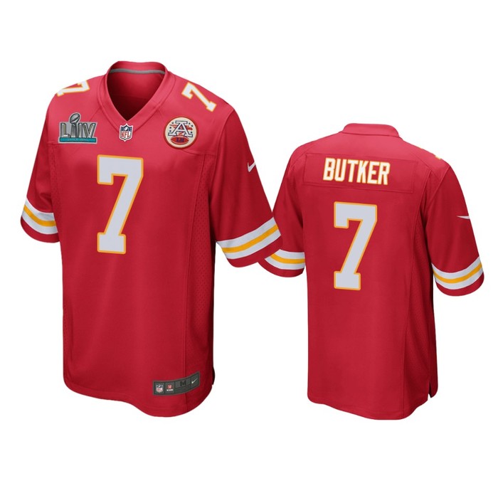 Kansas City Chiefs Harrison Butker Red Super Bowl Liv Game Jersey