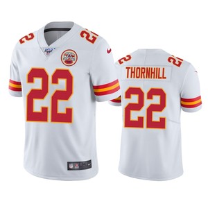 Kansas City Chiefs Juan Thornhill White 100th Season Vapor Limited Jersey