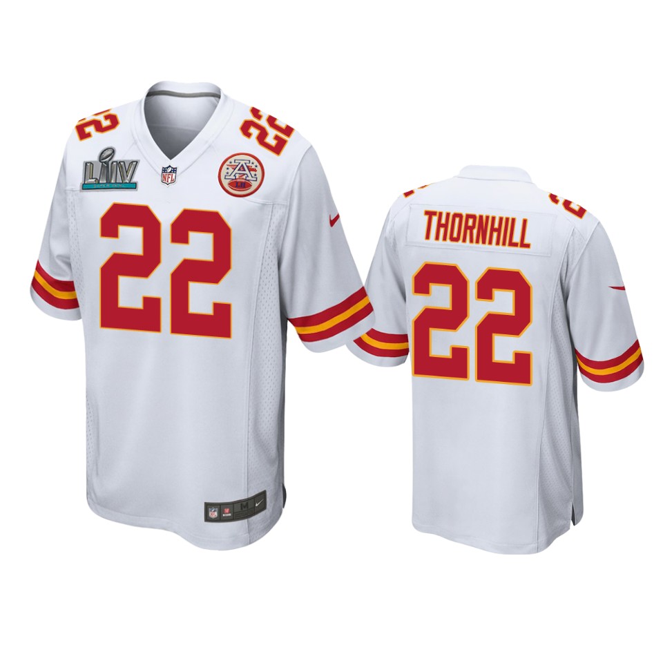 Kansas City Chiefs Juan Thornhill White Super Bowl Liv Game Jersey - Cocomos