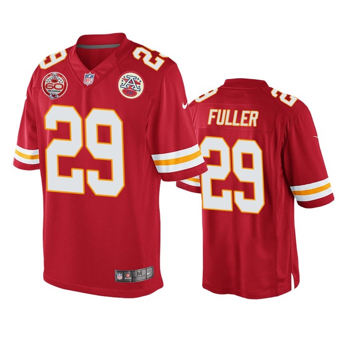 Kansas City Chiefs Kendall Fuller Red 60th Anniversary Game Jersey