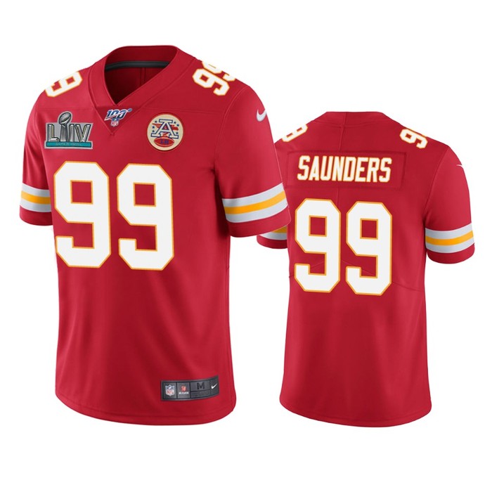 Kansas City Chiefs Khalen Saunders Red Super Bowl Liv Vapor Limited Jersey