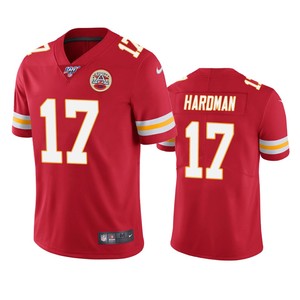 Kansas City Chiefs Mecole Hardman Red 100th Season Vapor Limited Jersey - Cocomos