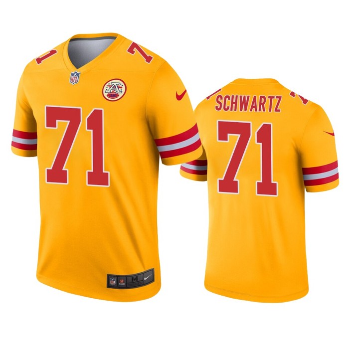 Kansas City Chiefs Mitchell Schwartz Gold Inverted Legend Jersey