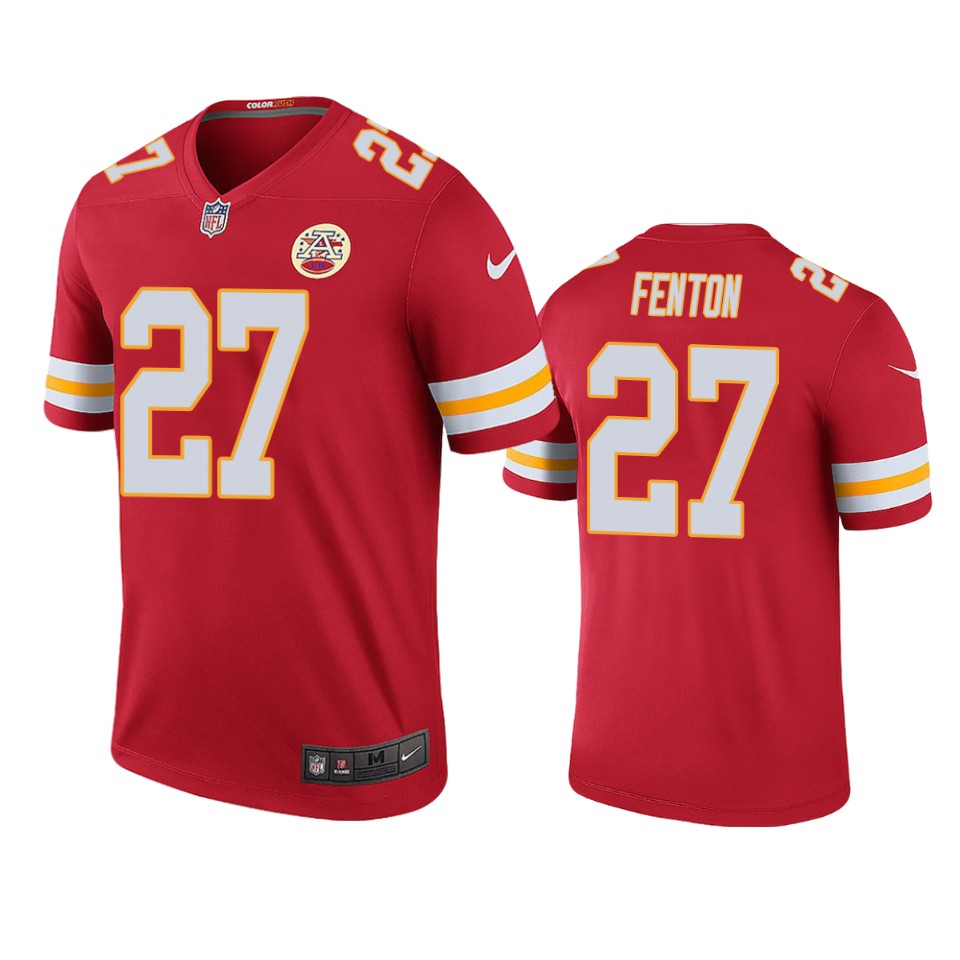 Kansas City Chiefs Rashad Fenton Red Color Rush Legend Jersey - Cocomos