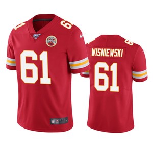 Kansas City Chiefs Stefen Wisniewski Red 100th Season Vapor Limited Jersey - Cocomos