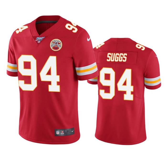 Kansas City Chiefs Terrell Suggs Red 100th Season Vapor Limited Jersey