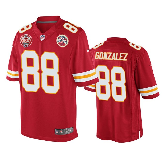 Kansas City Chiefs Tony Gonzalez Red 60th Anniversary Game Jersey