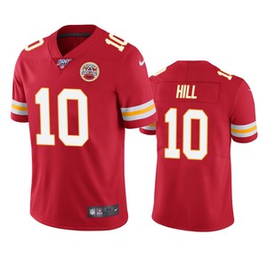 Kansas City Chiefs Tyreek Hill Red 100th Season Vapor Limited Jersey