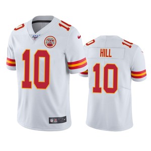 Kansas City Chiefs Tyreek Hill White 100th Season Vapor Limited Jersey