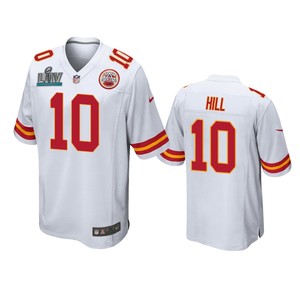 Kansas City Chiefs Tyreek Hill White Super Bowl Liv Game Jersey - Cocomos