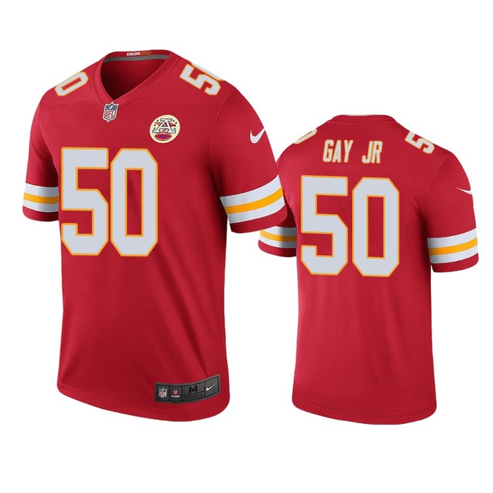 Kansas City Chiefs Willie Gay Jr. Red Color Rush Legend Jersey - Cocomos