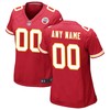 Kansas City Chiefs Womens Custom Game Jersey - Red Custom Jerseys Nfl