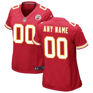 Kansas City Chiefs Womens Custom Game Jersey Red Custom Jerseys Nfl