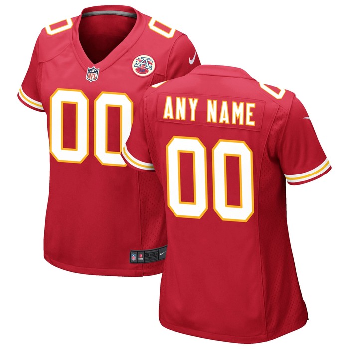 Kansas City Chiefs Womens Custom Game Jersey - Red Custom Jerseys Nfl