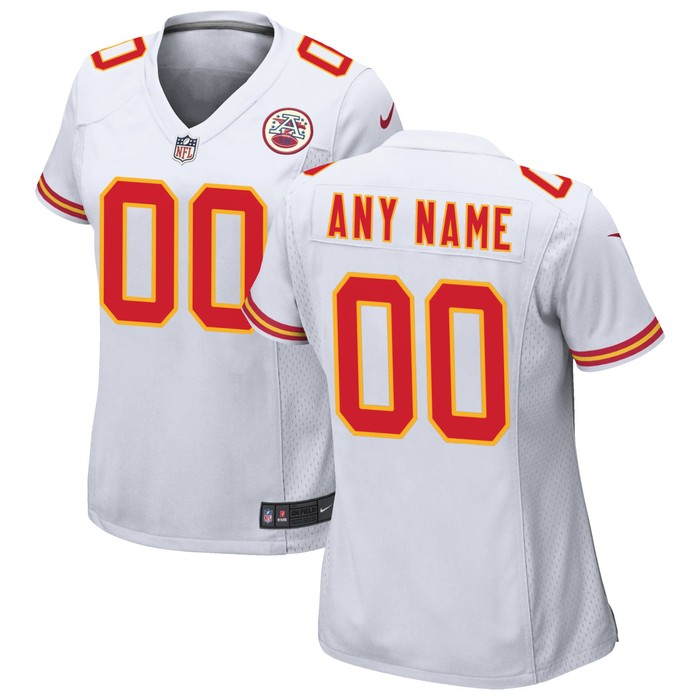 Kansas City Chiefs Womens Custom Game Jersey White Custom Jerseys Nfl