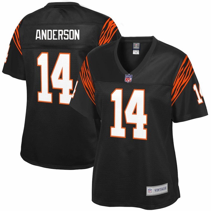 Ken Anderson Cincinnati Bengals Nfl Pro Line Womens Retired Player Replica Jersey - Black